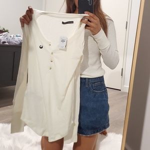 Abercrombie comfortable ribbed Henley top